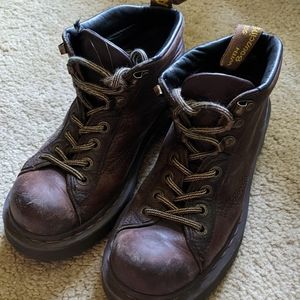 Dr martens airwair brown leather boots